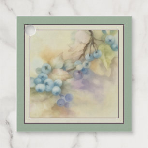 Étiquette Favor Aquarelle Myrtille — Sauge de Jard