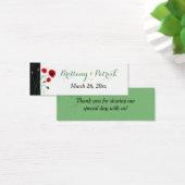 Étiquette Favor de mariage | Poppies rouges | Noir (Bureau)