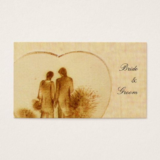 Étiquette Favor de mariage vintage (Devant)
