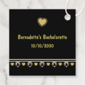 Étiquette Favor en feuille métallique Chat d'amour (Dos)