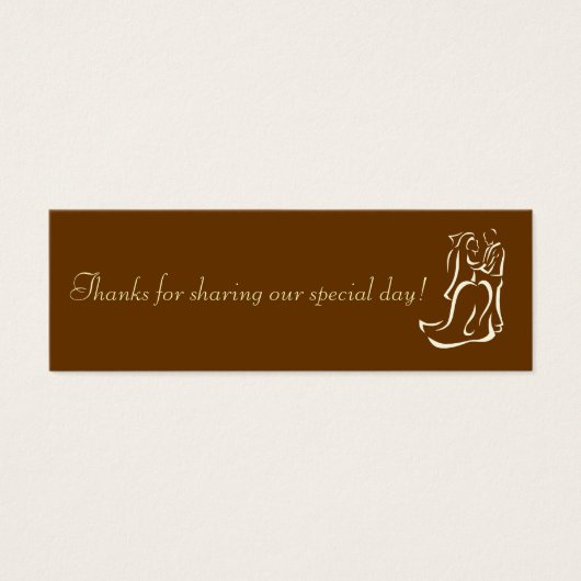 Étiquette Favori au chocolat de mariée et de chamb (Devant)