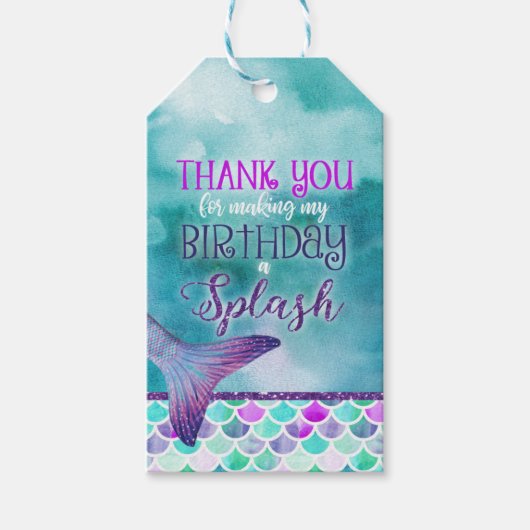 Étiquette Favori d'anniversaire de la sirène (Devant)