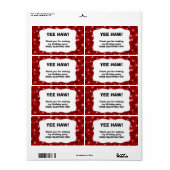 Étiquette Favorise la bouteille d'eau Cowboy - customisez-la (Feuille entière)