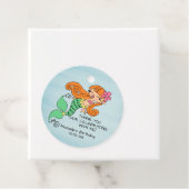 Étiquette Favorite de cheveux rouge sirène (En situation)