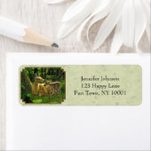 Étiquette Fawn et Doe Light Green (En situation)