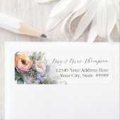 Étiquette Fée enchantée Tea Party Floral Babal Adresse (En situation)