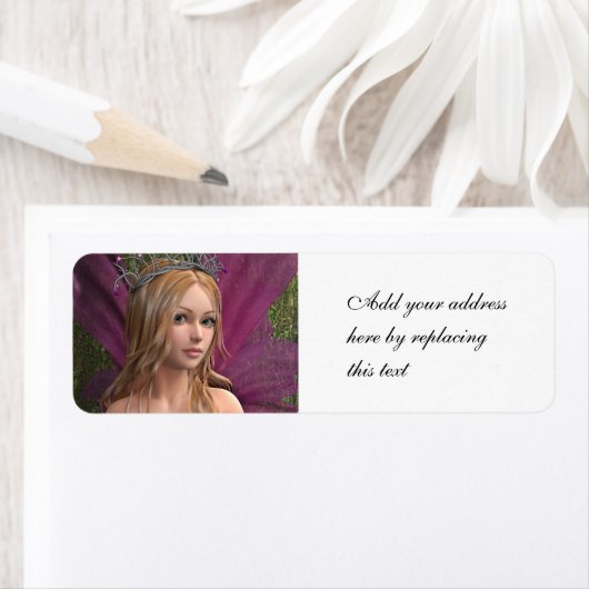 Étiquette Fée rose (En situation)