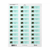 Étiquette Fée Solstice Rouge Vert Noël (Feuille entière)