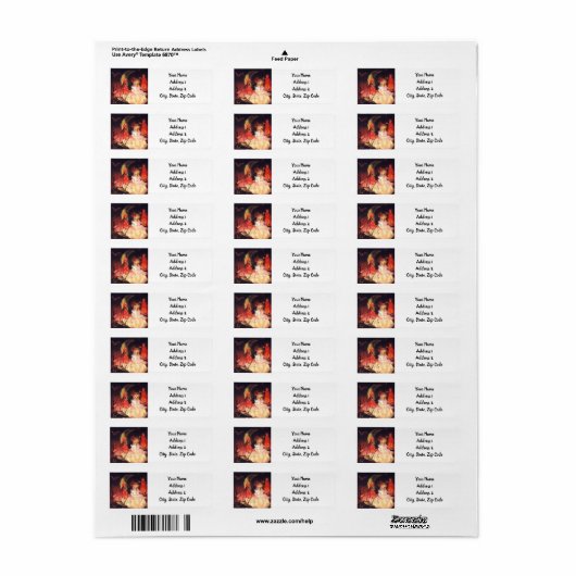 Étiquette Fées d'été (Feuille entière)