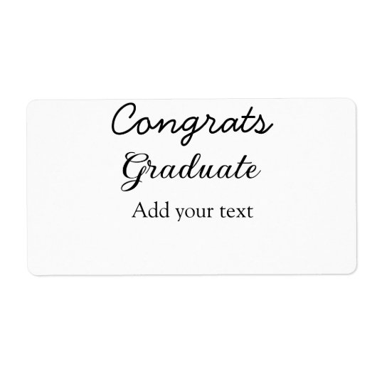 Étiquette Félicitations minimales simples pour la remise des (Devant)