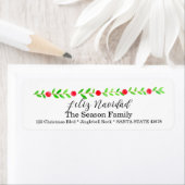 Étiquette Feliz Navidad (En situation)