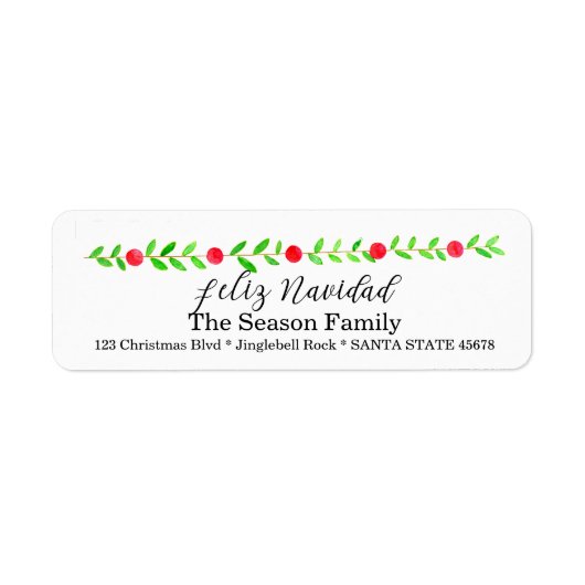 Étiquette Feliz Navidad (Devant)