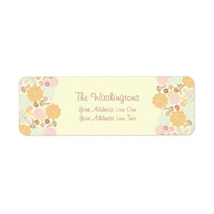 Étiquette Feminine Fancy Floral Moderne Personnalisé