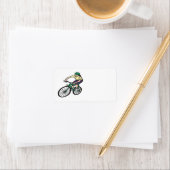 Étiquette Femme à vélo (En situation)