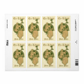 Étiquette Femme Avec Livre & Oiseau Ex Libris Modèle (Feuille entière)