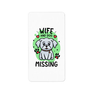 Étiquette Femme et chien manquants
