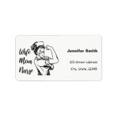 Étiquette Femme mère infirmière (Devant)