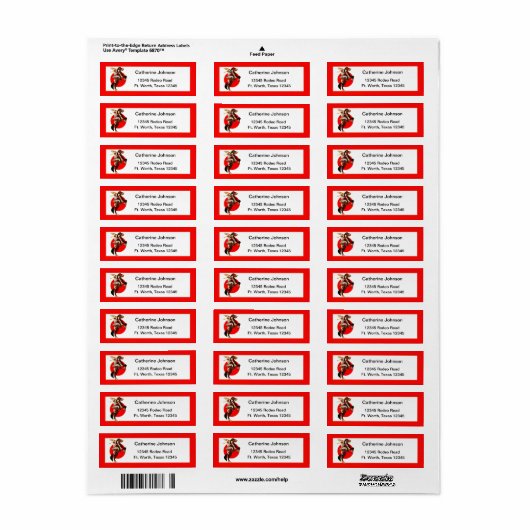 Étiquette Femme Occidentale À Cheval D'Élevage (Feuille entière)