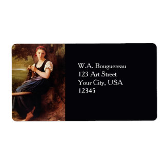 Étiquette Femme tricot par William-Adolphe Bouguereau