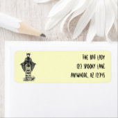 Étiquette Femme vintage de chauve-souris (En situation)