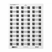 Étiquette Femmes afro-américaines Abstraites noires et blanc (Feuille entière)