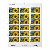 Étiquette Fence painted de Sunflowers (Feuille entière)