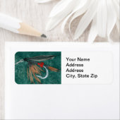 Étiquette Fer Blue Dun Truite Adresse de retour Label (En situation)