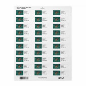 Étiquette Fer Blue Dun Truite Adresse de retour Label (Feuille entière)