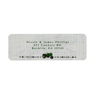 Étiquette Ferme Barnyard Tractor Anniversaire Fête Invitatio