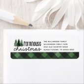 Étiquette Ferme Christmas Buffalo Adresse de retour de la de (En situation)