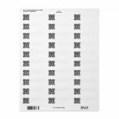 ÉTIQUETTE FERME MODERNE CARRELAGE NOIR ET BLANC (Feuille entière)