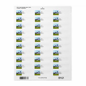 Étiquette Ferme Pennsylvanie avec Silos (Feuille entière)