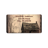 Étiquette ferme rustique de l'ouest mariage (Devant)