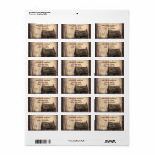 Étiquette ferme rustique de l'ouest mariage (Feuille entière)