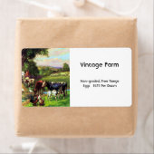 Étiquette Ferme vintage (En situation)