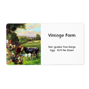 Étiquette Ferme vintage