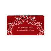 Étiquette Festiage Art Déco Frame Adresse de vacances (Devant)