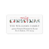 Étiquette Festiage Joyeux Noël Retour Adresse (Devant)