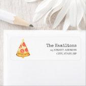 Étiquette Festif Noël Arbre Pizza Pepperoni (En situation)