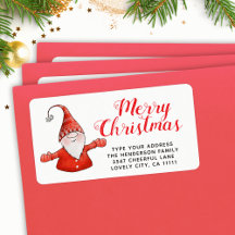 Festif Rouge et blanc mignonne Gnome Joyeux Noël