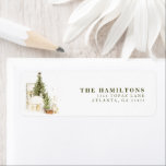Étiquette Festif Vintage Boho Famille de Noël Aquarelle<br><div class="desc">Ce Noël sera un peu plus brillant avec ces étiquettes d'adresse de retour de saison des boho en aquarelle vintage et moderne de notre collection Vintage de Noël Boho ci-dessus.</div>