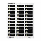 Étiquette Festif Winter Holiday House Retourner Adresse étiq (Feuille entière)