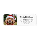 Étiquette Festig Photo Custom Holiday Adresse de retour (Devant)