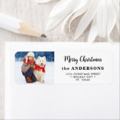 Étiquette Festig Photo Custom Holiday Adresse de retour (En situation)