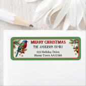 Étiquette Festin Robin Joyeux Noël Adresse de retour (En situation)