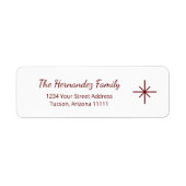 Étiquette Festive Fnowflake Holiday Adresse de retour (Devant)