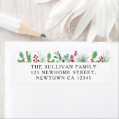 Étiquette Festive Foliage Return Address (En situation)