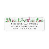 Étiquette Festive Foliage Return Address (Devant)