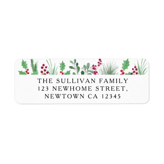 Étiquette Festive Foliage Return Address (Devant)