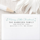 Étiquette Festive Joyeux Petite Adresse de Noël (En situation)